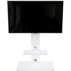 AVF Group Lesina Flat Pedestal TV Stand (Satin White With White Glass)(Avf Group Lesina Flat Pedestal Tv Stand Satin White With White Glass) -Celestron Shop 1622650560 IMG 1544652