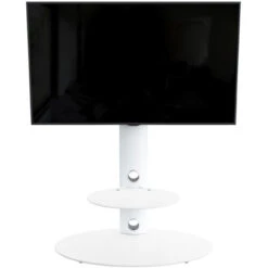 AVF Group Lugano Oval Pedestal TV Stand (Satin White With White Glass)(Avf Group Lugano Oval Pedestal Tv Stand Satin White With White Glass) -Celestron Shop 1623084361 IMG 1546534