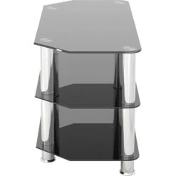 AVF Group 32" Classic Corner Glass TV Stand (Chrome With Black Glass)(Avf Group 32 Classic Corner Glass Tv Stand Chrome With Black Glass) -Celestron Shop 1623683792 IMG 1550221