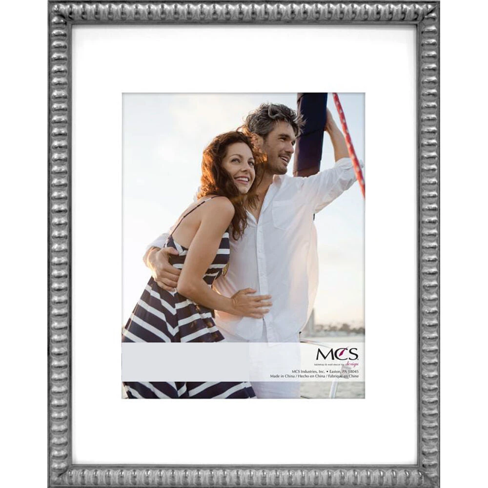 MCS 20x20" Thin Bead Wood Collage & Portrait Frame With 5x5 White Mat (Pewter)(Mcs 20x20 Thin Bead Wood Collage Portrait Frame With 5x5 White Mat Pewter) 1 MCS 20x20" Thin Bead Wood Collage & Portrait Frame With 5x5 White Mat (Pewter)(Mcs 20x20 Thin Bead Wood Collage Portrait Frame With 5x5 White Mat Pewter)
