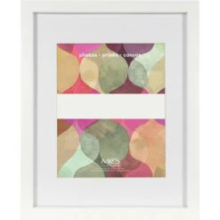 MCS 9 X 12" Wood Art Frame Matted To 6 X 8" (White)(Mcs 9 X 12 Wood Art Frame Matted To 6 X 8 White)