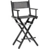 ConeCarts Tall Director's Chair (30.7", Black Frame, Plastic Coated)(Conecarts Tall Directors Chair 30 7 Black Frame Plastic Coated)