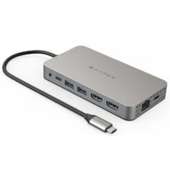 HYPER HyperDrive Dual 4K HDMI 10-in-1 USB Type-C Hub(Hyper Hyperdrive Dual 4k Hdmi 10 In 1 Usb Type C Hub)