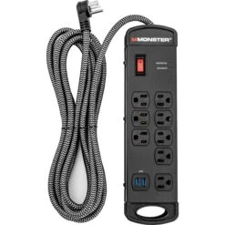 Monster Cable Pro MI 8-Outlet Surge Protector With USB(Monster Cable Pro Mi 8 Outlet Surge Protector With Usb)