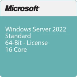 Microsoft Windows Server 2022 Standard 64-Bit License (16 Core, OEM, DVD)(Microsoft Windows Server 2022 Standard 64 Bit License 16 Core)