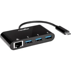 Rocstor Premium USB Type-C To USB Type-A 3-Port Hub With Gigabit Ethernet(Rocstor Premium Usb Type C To Usb Type A 3 Port Hub With Gigabit Ethernet)