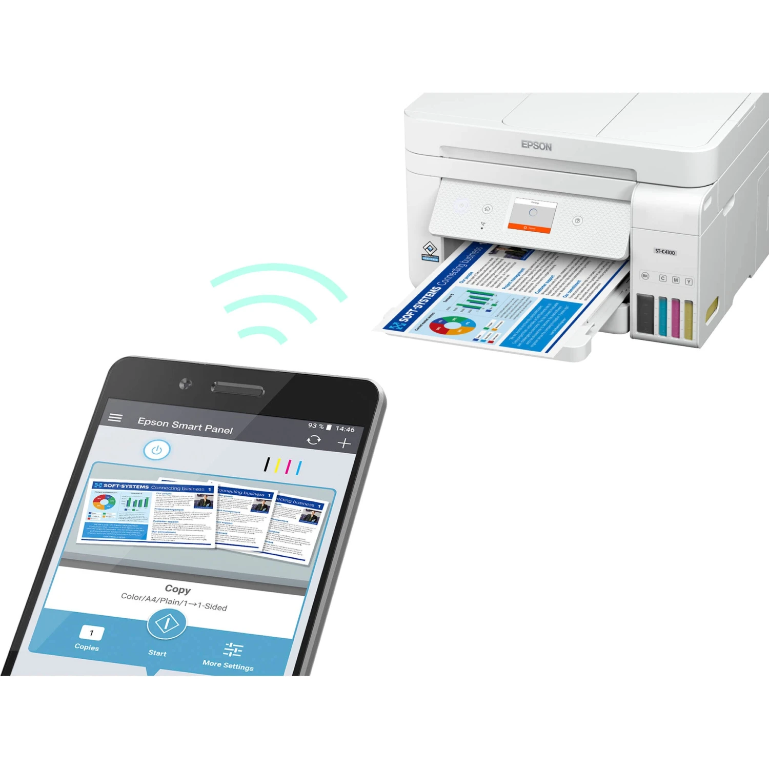 Epson WorkForce ST-C4100 All-in-One Supertank Color Printer(Epson Workforce St C4100 All In One Supertank Color Printer) 5 Epson WorkForce ST-C4100 All-in-One Supertank Color Printer(Epson Workforce St C4100 All In One Supertank Color Printer) - Image 5