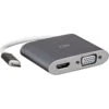 C2G USB Type-C To HDMI And VGA MST Multiport Adapter (White)(C2g Usb Type C To Hdmi And Vga Mst Multiport Adapter White)