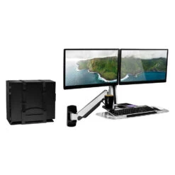 Mount-It! Wall-Mounted Dual Monitor Workstation(Mount It Wall Mounted Dual Monitor Workstation)
