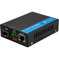 TechLogix Networx 10/100/1000M Ethernet SFP Media Converter With 1 GE SFP Slot & 1 Rj45 Port With PoE+(Techlogix Networx 10 100 1000m Ethernet Sfp Media Converter With 1 Ge Sfp Slot 1 Rj45 Port With Poe)