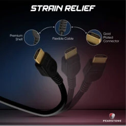 Pearstone HDA-8015 8K Ultra-High Speed HDMI Cable With Ethernet (Black, 1.5')(Pearstone Hda 8015 8k Ultra High Speed Hdmi Cable With Ethernet Black 1 5) -Celestron Shop 1647275463 IMG 1713526 8f1d5a4a 2182 4d00 b082 20d52593afe0