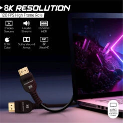 Pearstone HDA-8015 8K Ultra-High Speed HDMI Cable With Ethernet (Black, 1.5')(Pearstone Hda 8015 8k Ultra High Speed Hdmi Cable With Ethernet Black 1 5) -Celestron Shop 1647275463 IMG 1713527 29726e0e 9506 4c1e be75 18bb515ace93