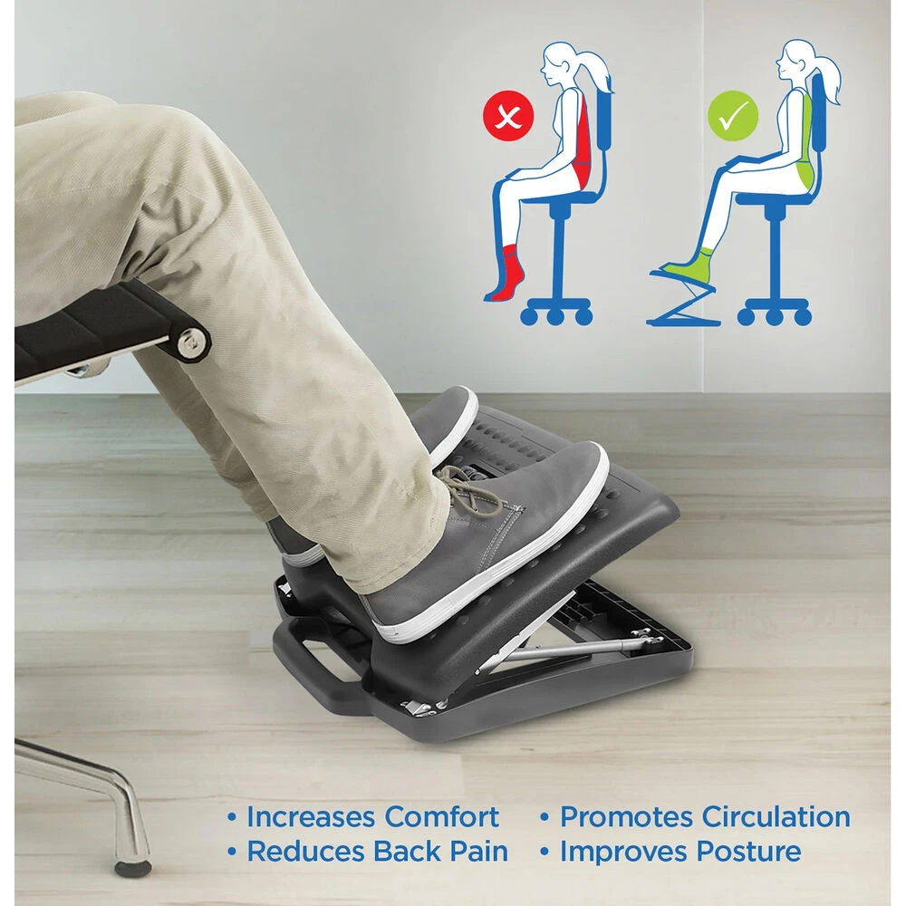 Mount-It! Under Desk Adjustable Footrest With Messaging Rollers(Mount It Under Desk Adjustable Footrest With Messaging Rollers) 6 Mount-It! Under Desk Adjustable Footrest With Messaging Rollers(Mount It Under Desk Adjustable Footrest With Messaging Rollers) - Image 6