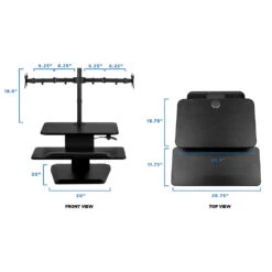 Mount-It! Sit Stand Standing Desk Converter With Dual Monitor Mount Combo (Black)(Mount It Sit Stand Standing Desk Converter With Dual Monitor Mount Combo Black) -Celestron Shop 1649088937 IMG 1728276