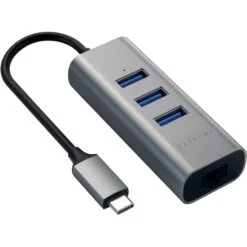 Satechi USB Type-C 2-in-1 Hub (Space Gray)(Satechi Usb Type C 2 In 1 Hub Space Gray)