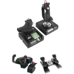 Logitech G Flight Yoke System Kit With Flight Rudder Pedals And X52 Professional H.O.T.A.S Throttle And Stick Simulation Controller(Logitech G Flight Yoke System Kit With Flight Rudder Pedals And X52 Professional H O T A S Throttle And Stick Simulation Controller)