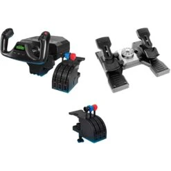 Logitech G Flight Yoke System, Flight Rudder Pedals, And Flight Throttle Quadrant Kit(Logitech G Flight Yoke System Flight Rudder Pedals And Flight Throttle Quadrant Kit)