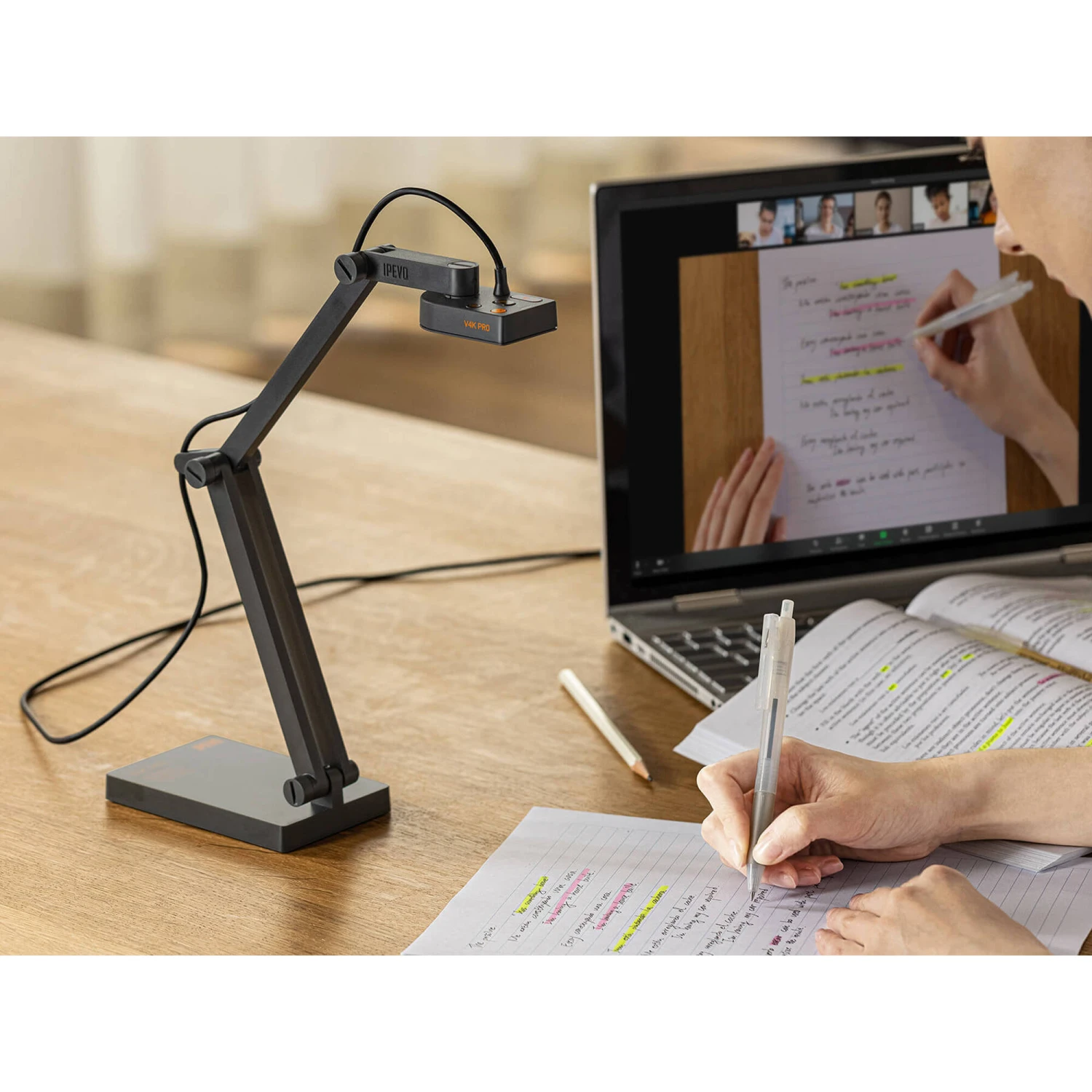 IPEVO V4K PRO UHD USB Document Camera (Slate Gray)(Ipevo V4k Pro Uhd Usb Document Camera Slate Gray) 5 IPEVO V4K PRO UHD USB Document Camera (Slate Gray)(Ipevo V4k Pro Uhd Usb Document Camera Slate Gray) - Image 5