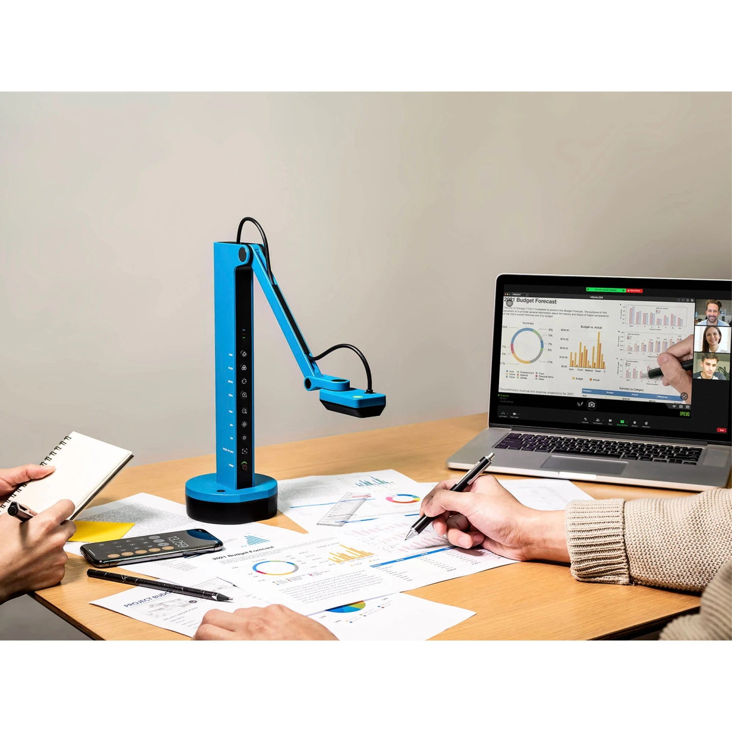 IPEVO VZ-X HDMI & USB Document Camera With Wi-Fi (Blue)(Ipevo Vz X Hdmi Usb Document Camera With Wi Fi Blue) 5 IPEVO VZ-X HDMI & USB Document Camera With Wi-Fi (Blue)(Ipevo Vz X Hdmi Usb Document Camera With Wi Fi Blue) - Image 5