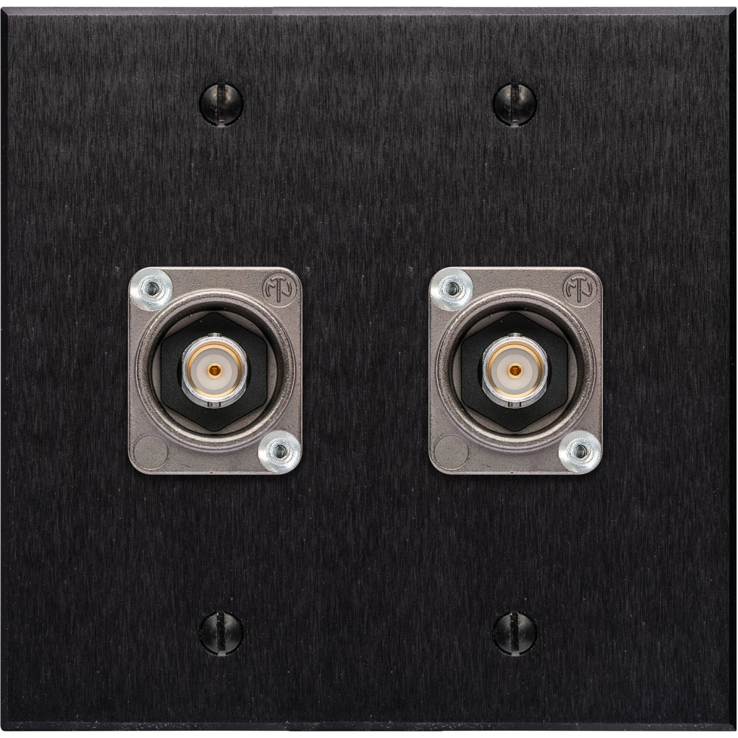 My Custom Shop Dual Recessed 12G-SDI BNC Female Dual-Gang Wall Plate (Black Anodized Aluminum)(My Custom Shop Dual Recessed 12g Sdi Bnc Female Dual Gang Wall Plate Black Anodized Aluminum) 1 My Custom Shop Dual Recessed 12G-SDI BNC Female Dual-Gang Wall Plate (Black Anodized Aluminum)(My Custom Shop Dual Recessed 12g Sdi Bnc Female Dual Gang Wall Plate Black Anodized Aluminum)