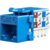 Simply45 Cat6 90° Unshielded Keystone Jack (Blue)(Simply45 Cat6 90 Deg Unshielded Keystone Jack Blue)