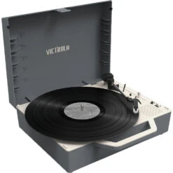 Victrola VSC-725SB Re-Spin Manual Three-Speed Turntable With Bluetooth (Gray)(Victrola Vsc 725sb Re Spin Manual Three Speed Turntable With Bluetooth Gray)