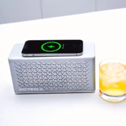 Victrola Music Edition 2 Tabletop Bluetooth Speaker And Wireless Charger (Silver)(Victrola Music Edition 2 Tabletop Bluetooth Speaker And Wireless Charger Silver) -Celestron Shop 1671016598 IMG 1895993