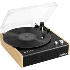 Victrola Eastwood Manual Three-Speed Turntable With Bluetooth (Bamboo)(Victrola Eastwood Manual Three Speed Turntable With Bluetooth Bamboo)