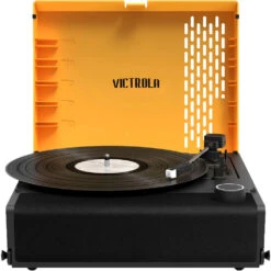 Victrola VSC-750SB Revolution GO Three-Speed Portable Turntable With Bluetooth (Citrus)(Victrola Vsc 750sb Revolution Go Three Speed Portable Turntable With Bluetooth Citrus)