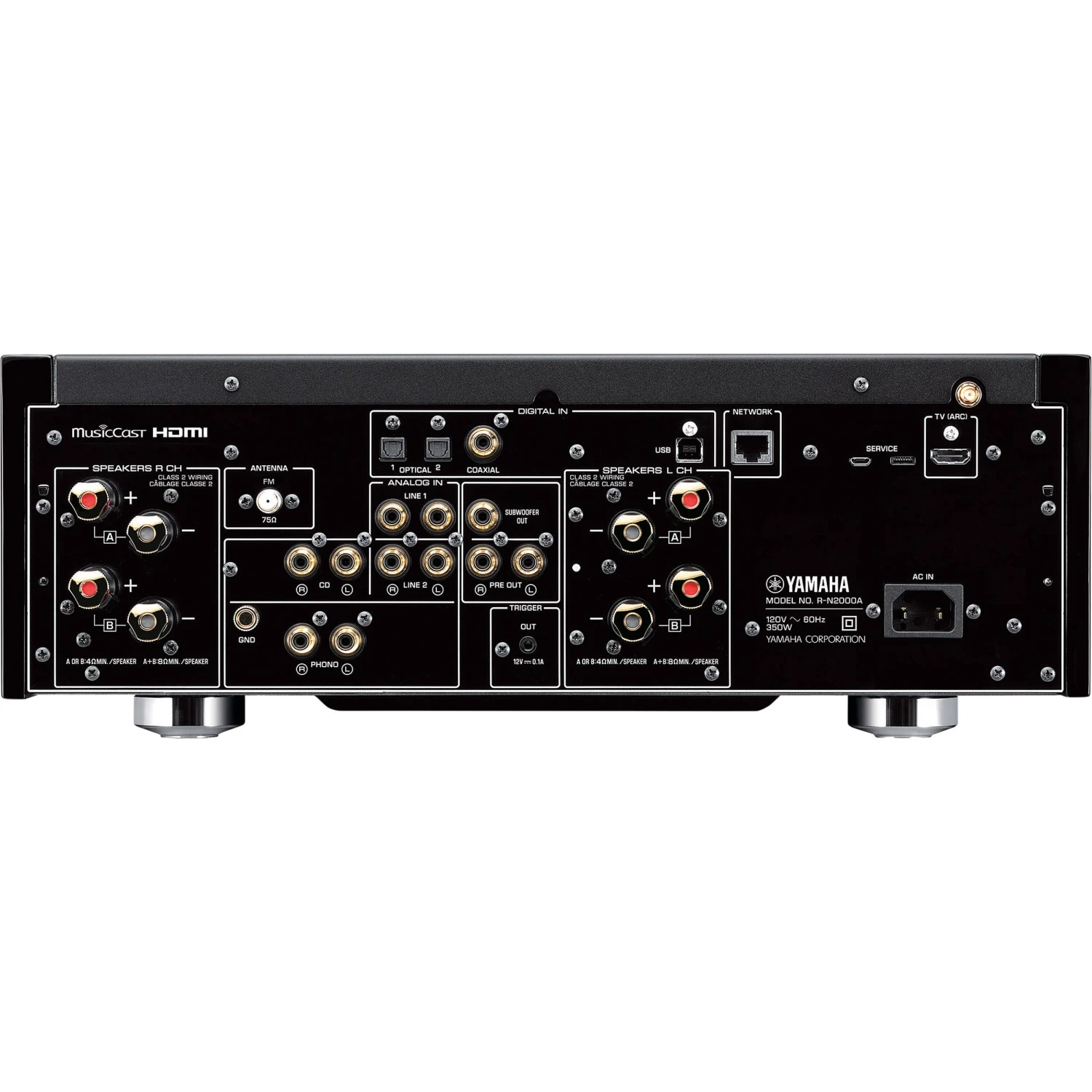 Yamaha R-N2000A 2.1-Channel Network A/V Receiver (Black)(Yamaha R N2000a 2 1 Channel Network A V Receiver Black) 4 Yamaha R-N2000A 2.1-Channel Network A/V Receiver (Black)(Yamaha R N2000a 2 1 Channel Network A V Receiver Black) - Image 4
