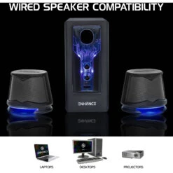 Enhance SB 2.1 Computer Speakers With Subwoofer For Desktop And Laptop Computers (Blue)(Enhance Sb 2 1 Computer Speakers With Subwoofer For Desktop And Laptop Computers Blue) -Celestron Shop 1676393251 IMG 1937140