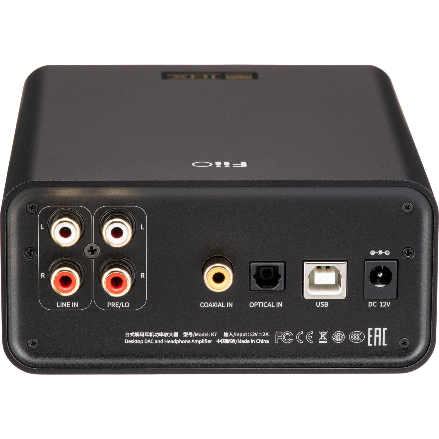 FiiO K7 Desktop USB DAC And Headphone Amplifier (Black)(Fiio K7 Desktop Usb Dac And Headphone Amplifier Black) 5 FiiO K7 Desktop USB DAC And Headphone Amplifier (Black)(Fiio K7 Desktop Usb Dac And Headphone Amplifier Black) - Image 5