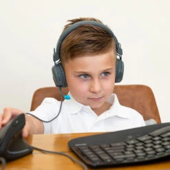 JLab JBuddies Learn On-Ear Kids Headphones (Gray And Blue)(Jlab Jbuddies Learn On Ear Kids Headphones Gray And Blue) -Celestron Shop 1679330750 IMG 1960261