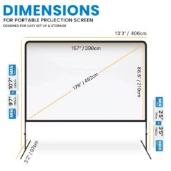 KHOMO GEAR Projector Screen And Stand With Height Adjustment (180")(Khomo Gear Projector Screen And Stand With Height Adjustment 180) -Celestron Shop 1683723767 IMG 1993522