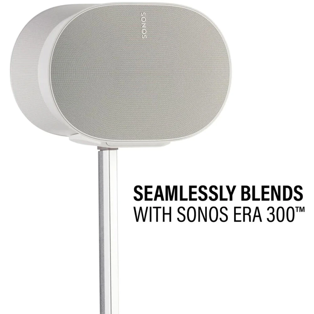 SANUS Height-Adjustable Floor Stand For Sonos Era 300 Speakers (White, Pair)(Sanus Height Adjustable Floor Stand For Sonos Era 300 Speakers White Pair) 3 SANUS Height-Adjustable Floor Stand For Sonos Era 300 Speakers (White, Pair)(Sanus Height Adjustable Floor Stand For Sonos Era 300 Speakers White Pair) - Image 3