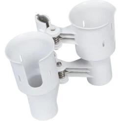 RoboCup Clamp-On Dual-Cup & Drink Holder (White)(Robocup Clamp On Dual Cup Drink Holder White)