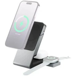 ALOGIC Matrix 3-in-1 Magnetic Charging Dock With Apple Watch Charger (Black)(Alogic Matrix 3 In 1 Magnetic Charging Dock With Apple Watch Charger Black)