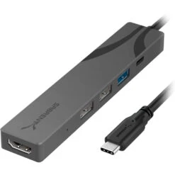 Sabrent 4-in-1 Multi-Port USB-C Hub (Gray)(Sabrent 4 In 1 Multi Port Usb C Hub Gray)