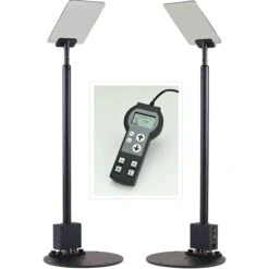 PresenterTek TeleStepper Presidential Rise And Fall Robotic Conference Teleprompter Stand Bundle (Pair)(Presentertek Telestepper Presidential Rise And Fall Robotic Conference Teleprompter Stand Bundle Pair)