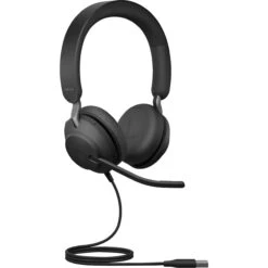 Jabra Evolve2 40 SE Stereo Wired On-Ear Headset With Extension Cable (Unified Communications, USB-C, Black)(Jabra Evolve2 40 Se Stereo Wired On Ear Headset With Extension Cable Unified Communications Usb C Black)