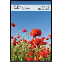 MCS Poster Frame With Masonite Back (Black, 13 X 19")(Mcs Poster Frame With Masonite Back Black 13 X 19)