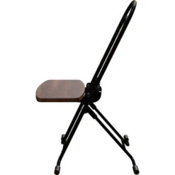 PLATEAU CHAIRS Petite Series Folding Chair With Dark Brown Wood Seat & Black Frame(Plateau Chairs Petite Series Folding Chair With Dark Brown Wood Seat Black Frame) -Celestron Shop 1698330666 IMG 2108240
