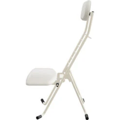 PLATEAU CHAIRS MESA Series Folding Chair With White Vinyl Leather Seat & Ivory Frame(Plateau Chairs Mesa Series Folding Chair With White Vinyl Leather Seat Ivory Frame) -Celestron Shop 1698330666 IMG 2108306