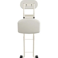 PLATEAU CHAIRS MESA Series Folding Chair With White Vinyl Leather Seat & Ivory Frame(Plateau Chairs Mesa Series Folding Chair With White Vinyl Leather Seat Ivory Frame) -Celestron Shop 1698330666 IMG 2108307