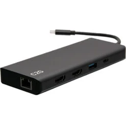 C2G USB-C 9-in-1 Dual Display Docking Station With 60W Power Supply (TAA Compliant)(C2g Usb C 9 In 1 Dual Display Docking Station With 60w Power Supply Taa Compliant)