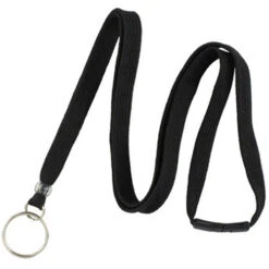 BRADY PEOPLE ID 3/8" Breakaway Lanyard With Split Ring (Black, 100-Pack)(Brady People Id 3 8 Breakaway Lanyard With Split Ring Black 100 Pack)