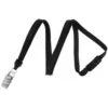 BRADY PEOPLE ID Standard Flat Braid Lanyard (Black,100-Pack)(Brady People Id Standard Flat Braid Lanyard Black 100 Pack)