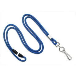 BRADY PEOPLE ID Lanyard With Breakaway & Nickel-Plated Steel Swivel-Hook (1/8", Royal Blue, 100-Pack)(Brady People Id Lanyard With Breakaway Nickel Plated Steel Swivel Hook 1 8 Royal Blue 100 Pack)