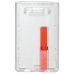 BRADY PEOPLE ID Frosted Rigid Plastic Vertical Card Dispenser With Red Extractor Slide (2.28 X 3.6", 50-Pack)(Brady People Id Frosted Rigid Plastic Vertical Card Dispenser With Red Extractor Slide 2 28 X 3 6 50 Pack)