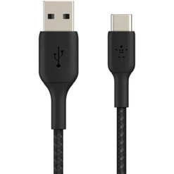 Belkin BoostCharge Braided USB-C To USB-A Cable (6.6', Black)(Belkin Boostcharge Braided Usb C To Usb A Cable 6 6 Black) -Celestron Shop 1701425788 IMG 2136920